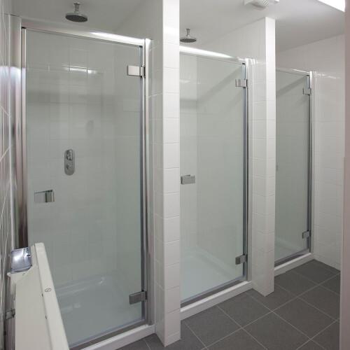3 glass shower cubicles